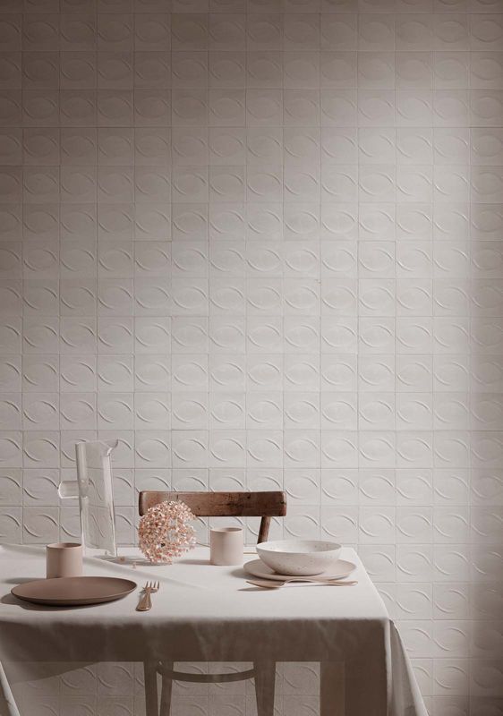 Wall tile wood look japandi design
