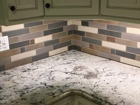 Custom tile backsplash