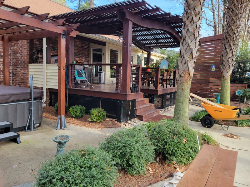 Ipe deck and trellis 