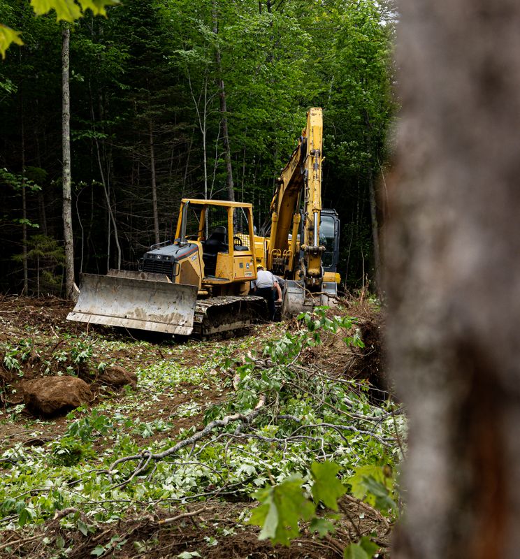 Carving a Pond into a Mountain Side