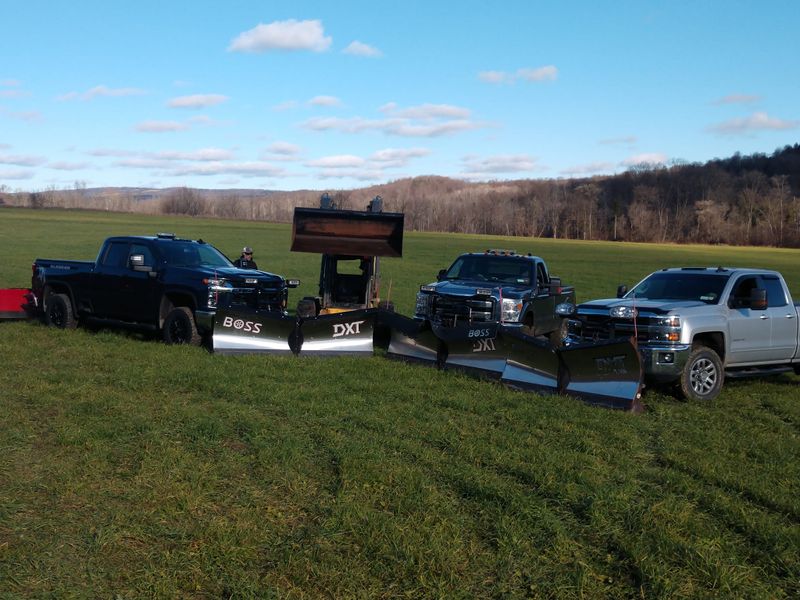 Commercial snow plowing services
