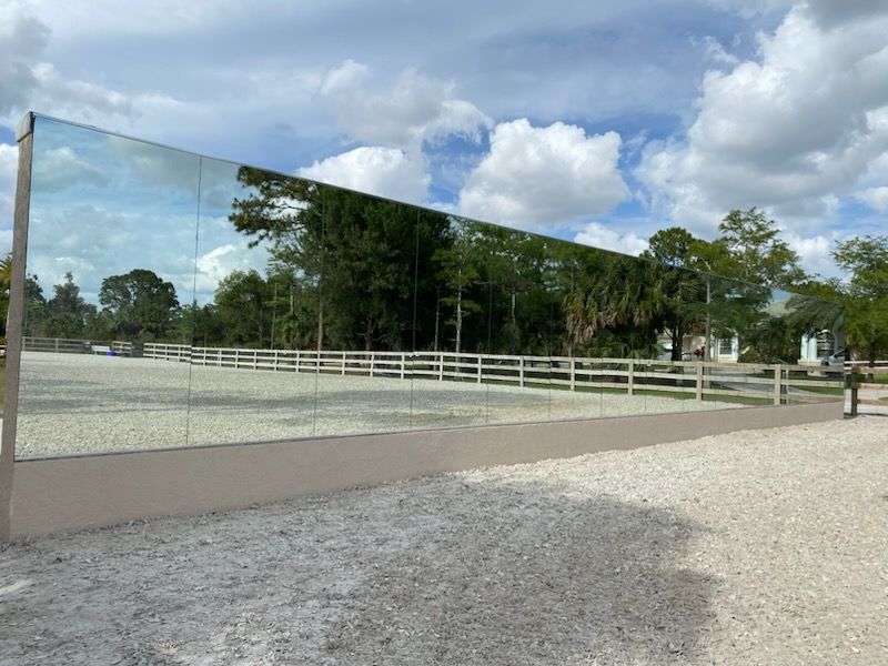 Wooden or Concrete Mirror Walls