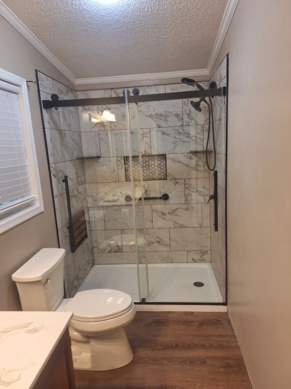 Elegant Walk-In Shower Transformation