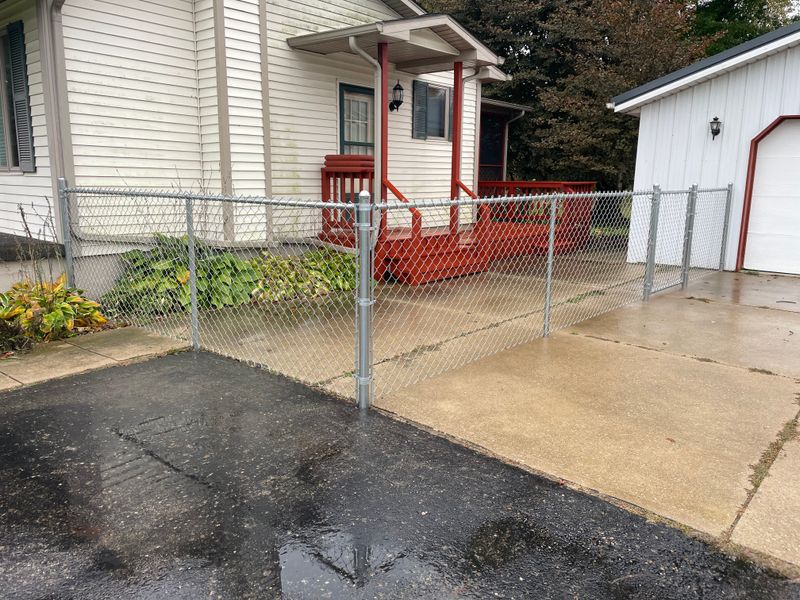 Chain Link Installation Over Existing Concrete Drive