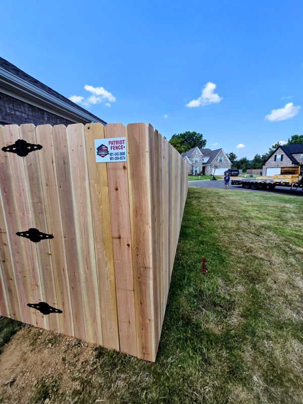 Cedar Privacy Fence Installation