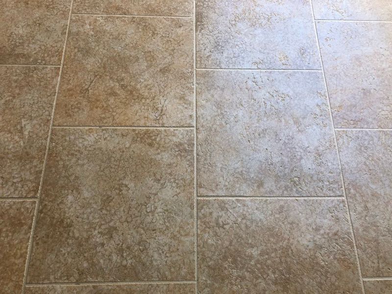 Staggered tile design concrete overlay 