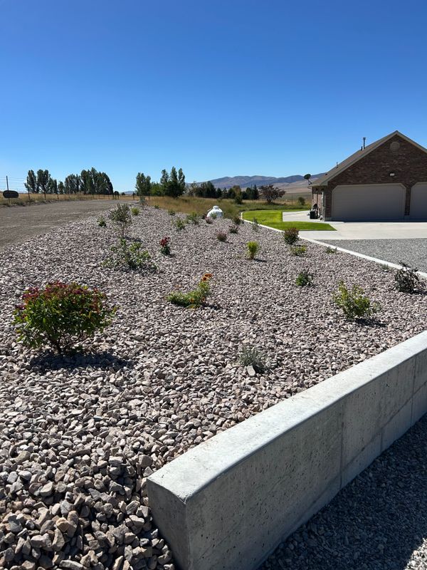 Xeriscape Expansion with New Shrubs, Gravel, and Drip Irrigation