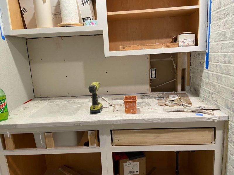 Backsplash Install 