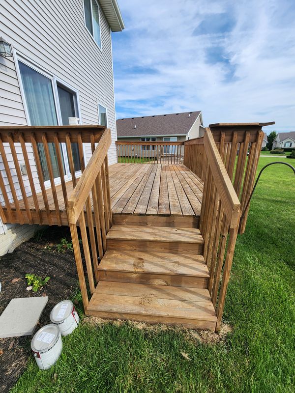 Deck staining 