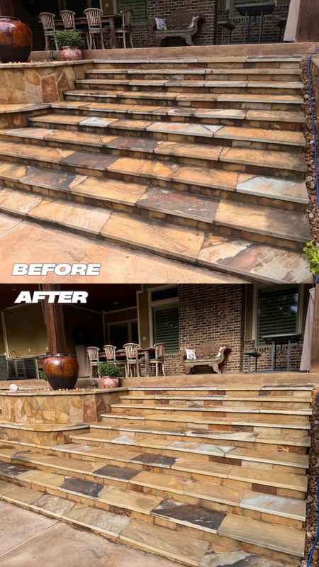 Paver/ Traventine Hardscape Cleaning & Sanding