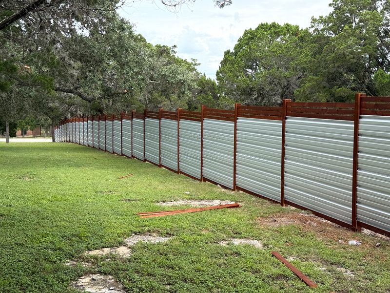 Corrugated Metal Fence Installations