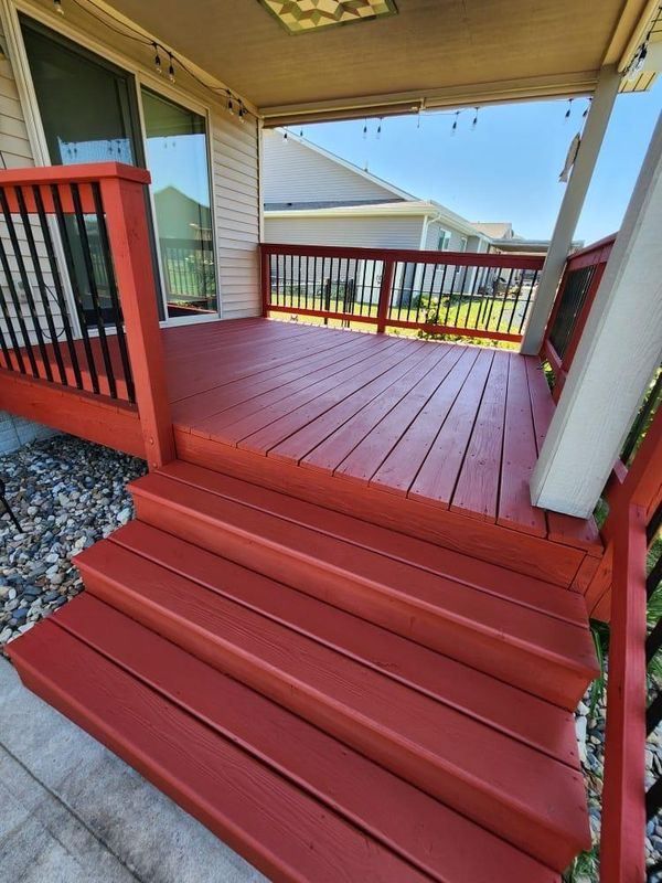 Deck staining