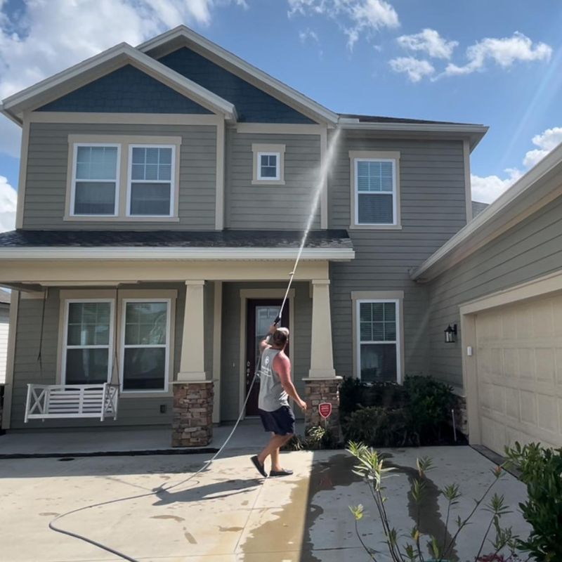 Residential soft and power washing
