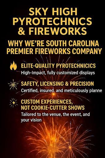 Fireworks display company, South Carolina