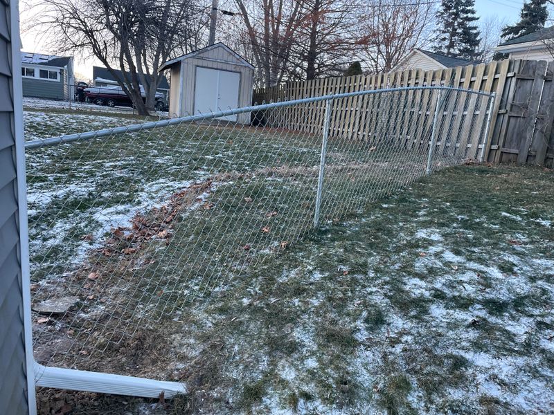 Winter Chain-Link Installation