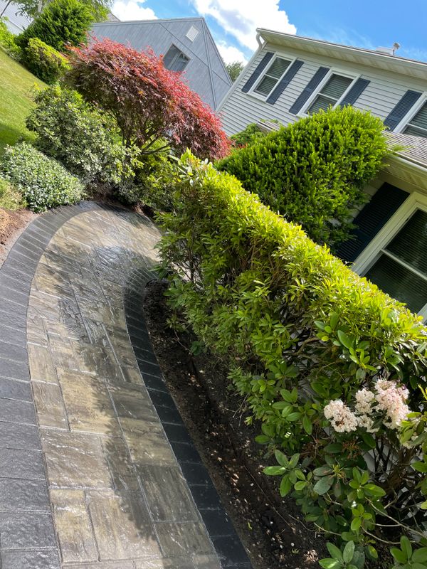Paver walkway installation