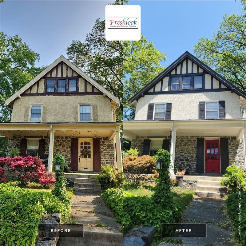 Exterior Painting in Springfield, PA (19064) – Tudor Home Repaint