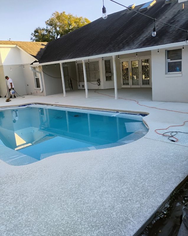 Pool Deck Painting.