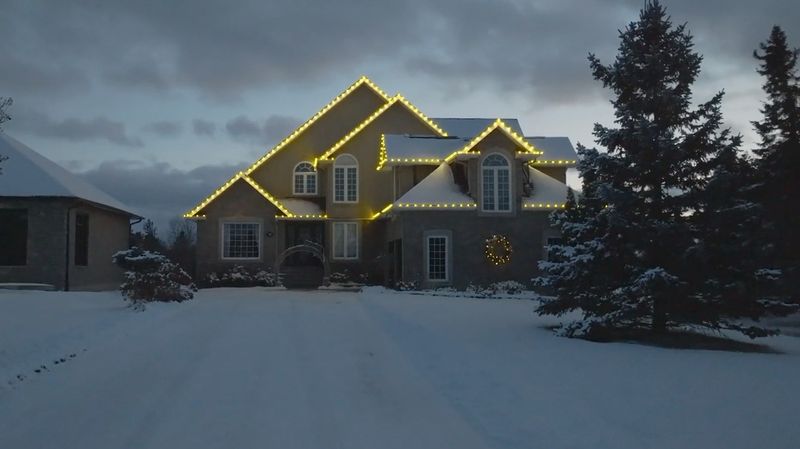 Christmas light installation