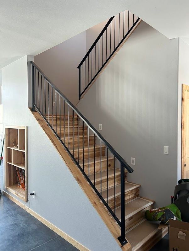 Custom Metal Staircase Railings Installed in Frazee MN