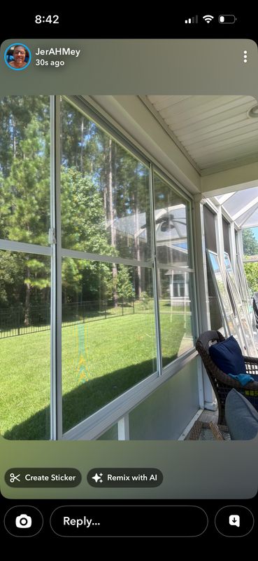 Vinyl window cleaning