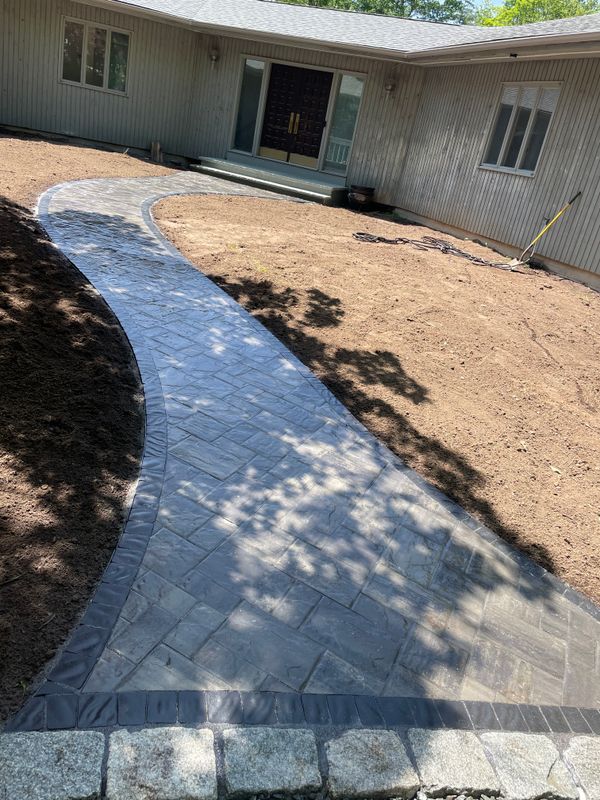 Paver walkway installation