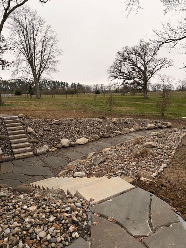 Flagstone Walkway Installation