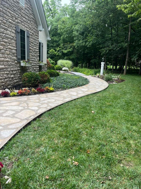 Flagstone Walkway Installation