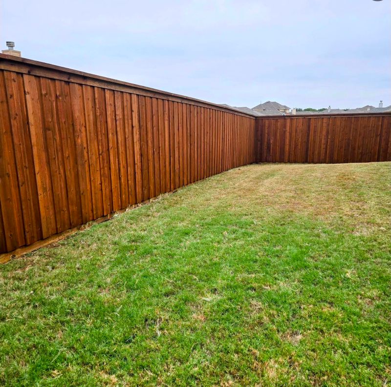 Beautiful 8-Foot Board-on-Board Cedar Privacy Fence with Cap and Trim
