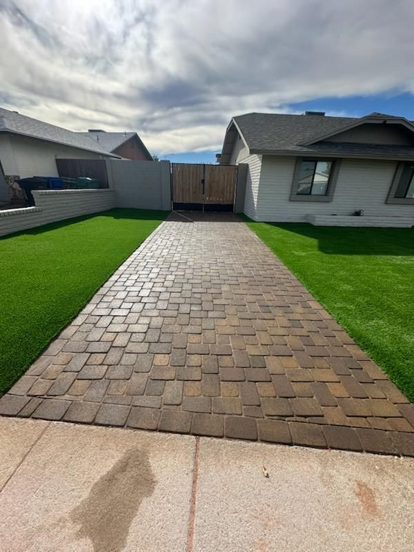 Transformed Elegance: Stunning Driveway and Lush Lawn by G&C Landscaping LLC