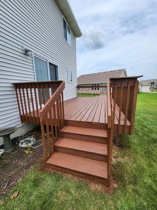 Deck staining 
