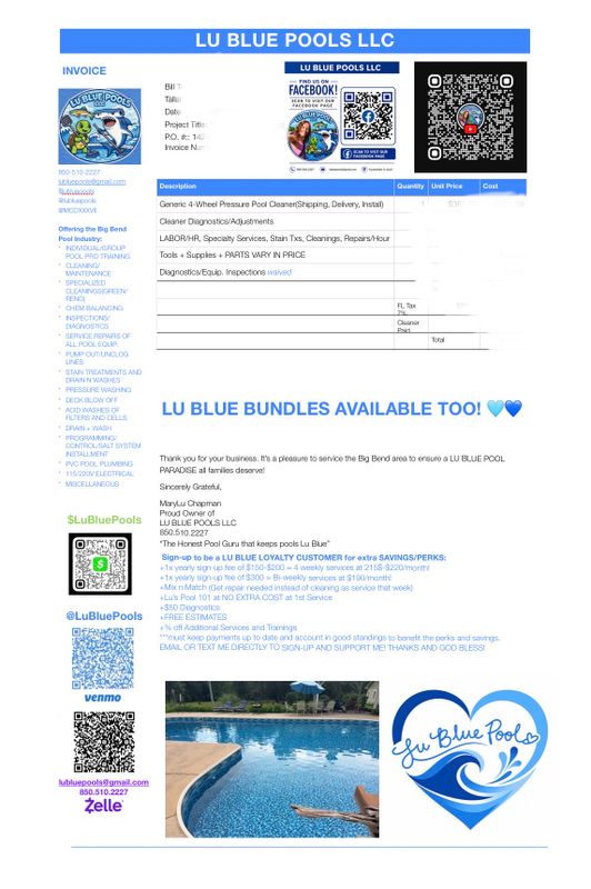 Creative LU BLUE-TIFUL Waves (Customized PoolBiz Branding)