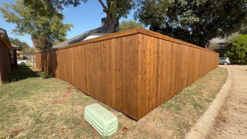 6-Foot Cedar Side-by-Side Privacy Fence with Metal Posts
