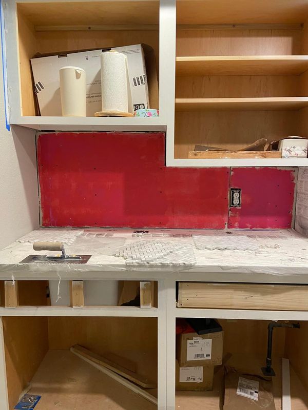 Backsplash Install 