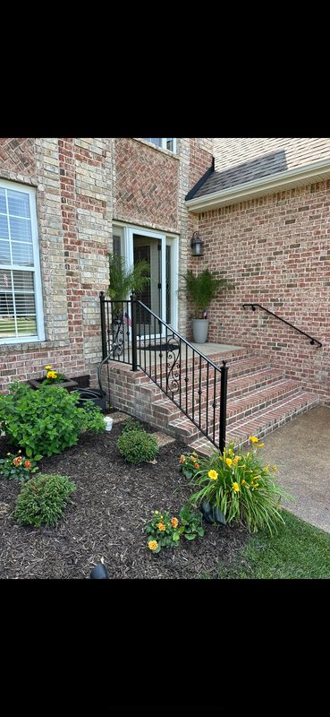 Ornamental iron railings