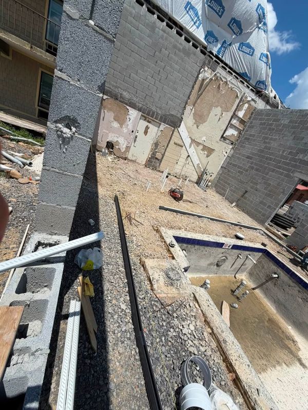 Indoor Cabin Pool Construction