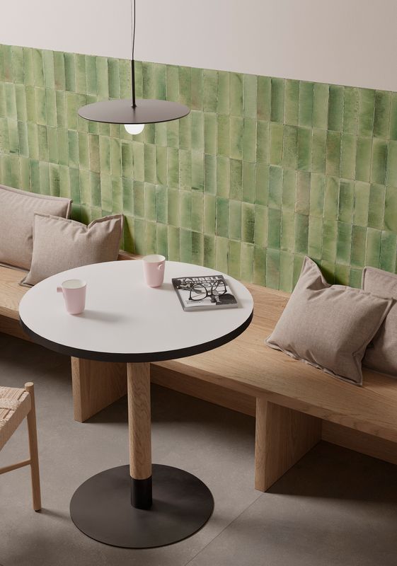 Wall tile wood look japandi design