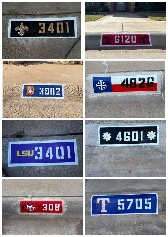 Curb Number Repainting