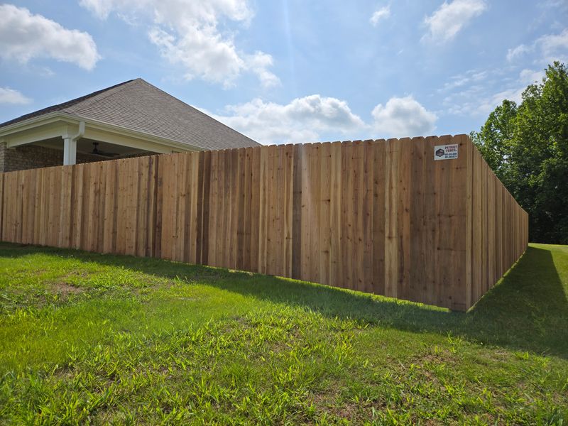 Cedar Privacy Fence Installation