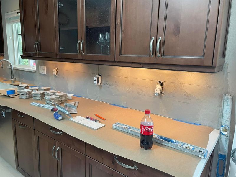 Backsplash Install 