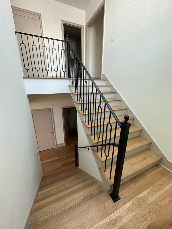 Ornamental iron railings