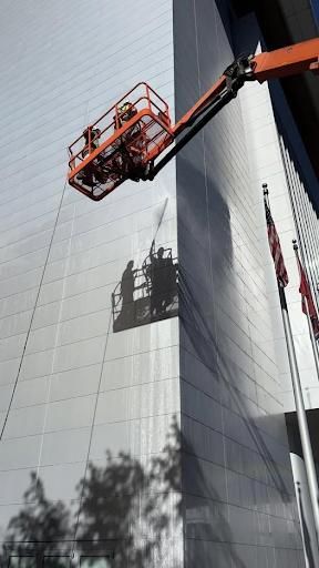 Store front exterior cleaning