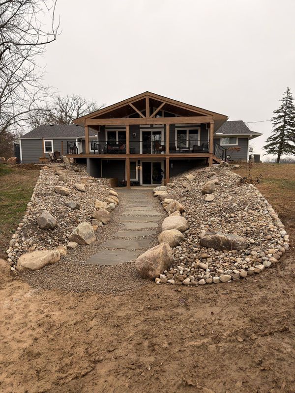 Flagstone Walkway Installation