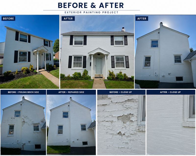 Exterior Brick House Painting in Springfield, PA