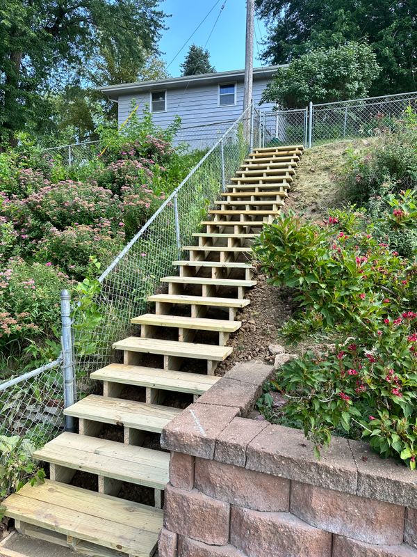 Rotting Hillside Stairs Torn Out and Rebuilt From Scratch