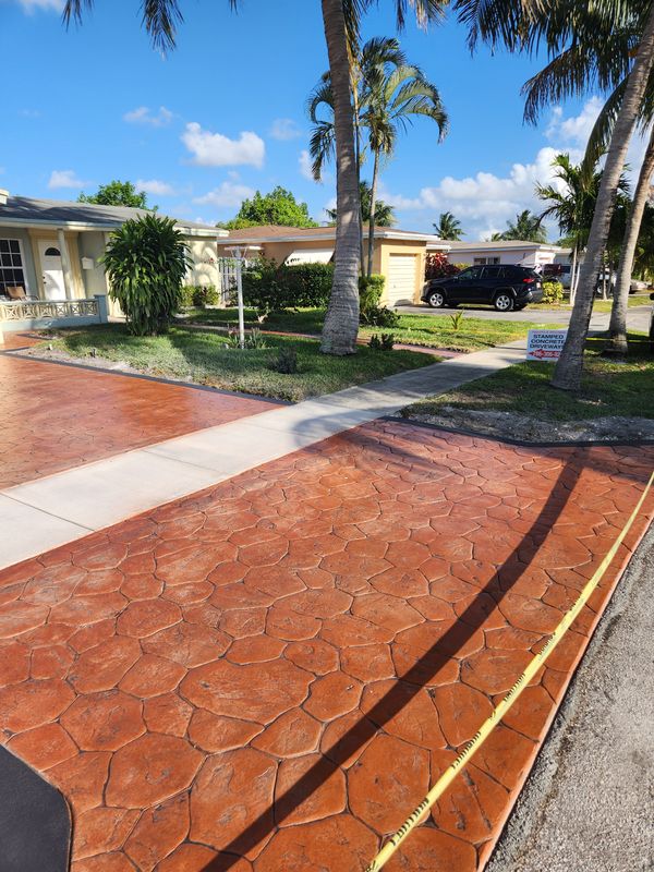 Stunning Stamped Concrete Transformation by Castilla Concrete Finish Design Corp