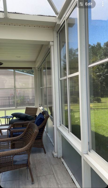 Vinyl window cleaning