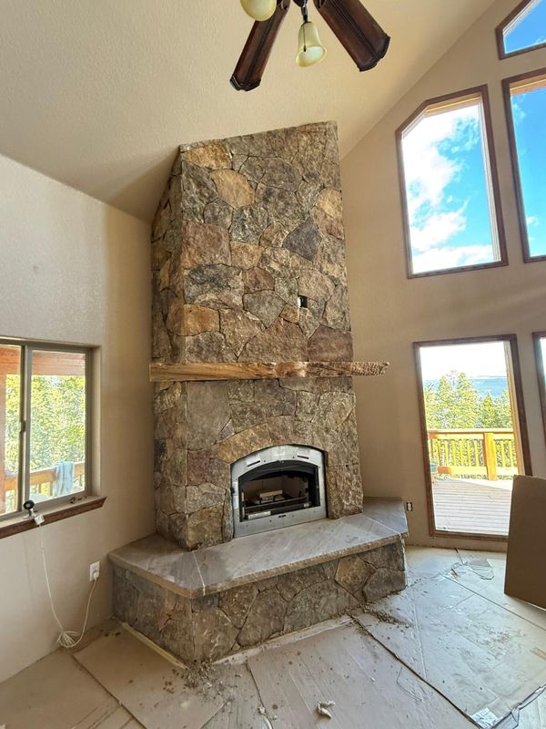 Custom Interior Stone Fireplaces