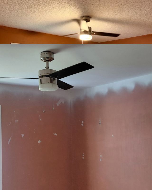 Popcorn ceiling removal