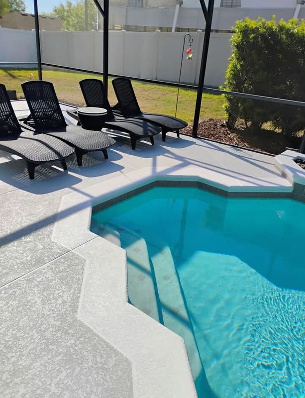 Pool deck resurfacing